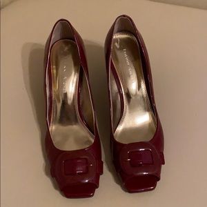Etienne Aigner Red Patent Leather Pumps
